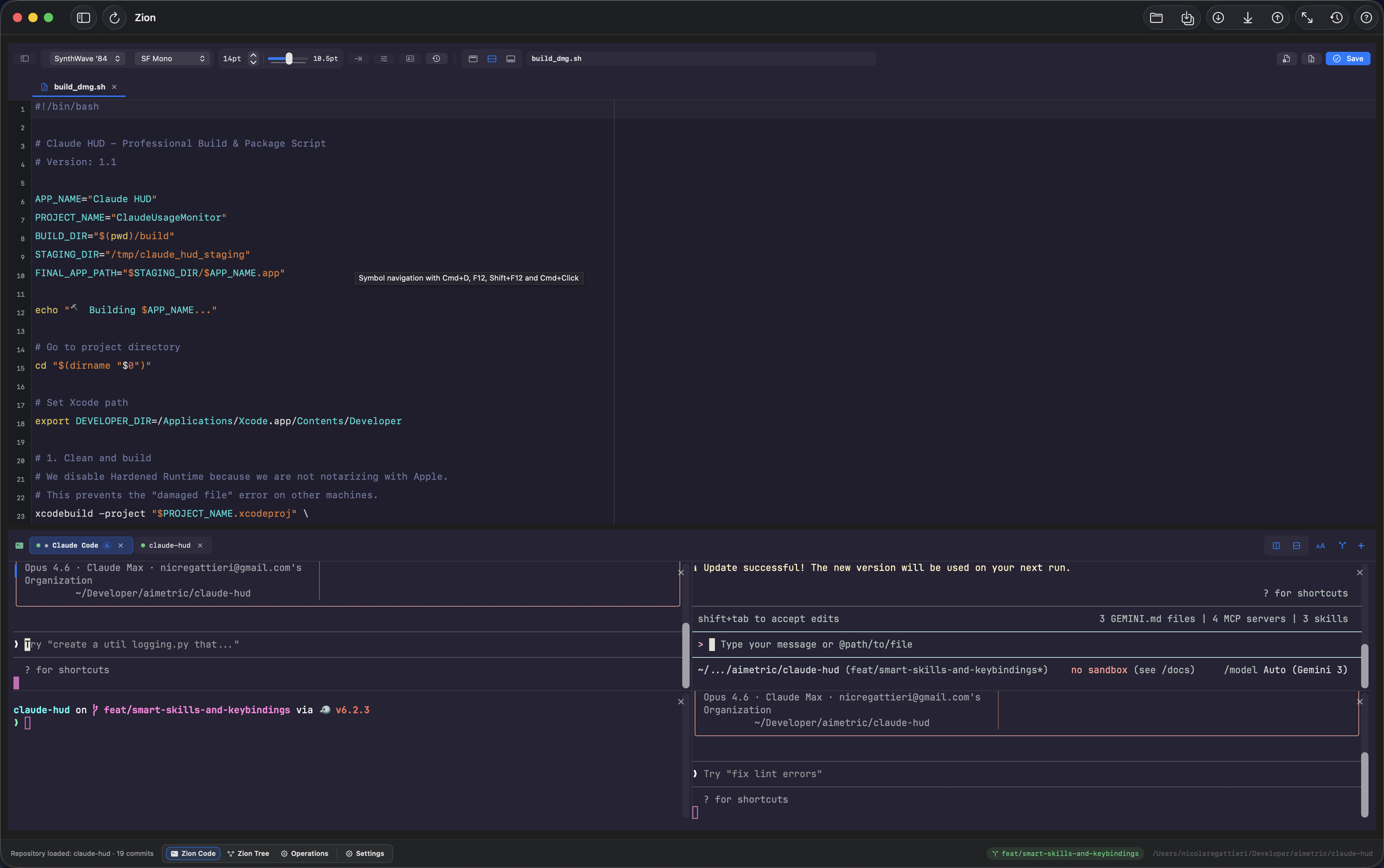 Zion Mode editor view